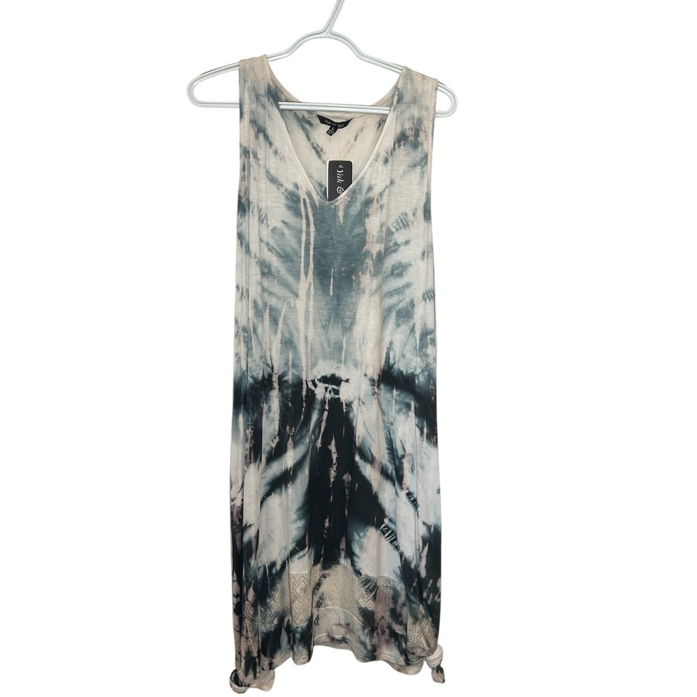 NWT Yak & Yeti Womens Sleeveless Tie Dyed Cotton Boho Dress Size L